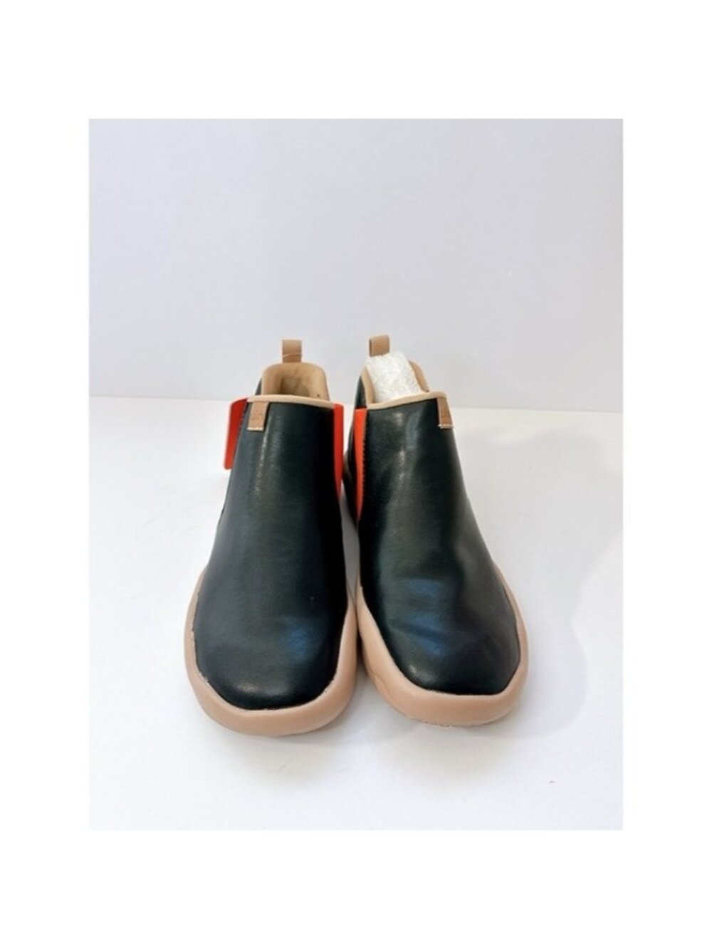Men’s Size 7 UIN Granada Black Slip-On Shoes Split Leather Comfort Casual